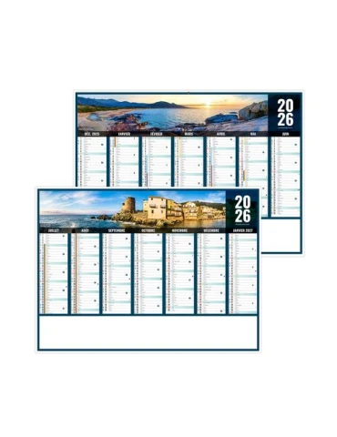 LIBERTE CORSE 2026 - MIDI 430 x 335 mm - LEGER 400G - SANS MARQUAGE - 1 TROU EN TETE