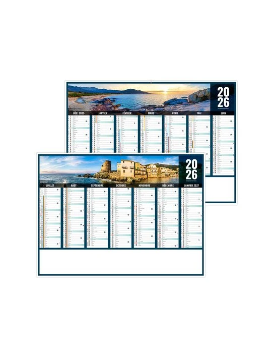 LIBERTE CORSE 2026 - MIDI 430 x 335 mm - LEGER 400G - SANS MARQUAGE - 1 TROU EN TETE