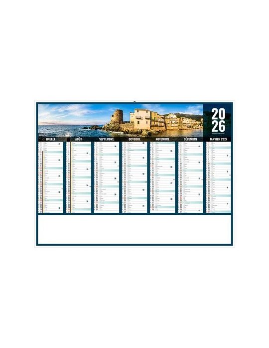 LIBERTE CORSE 2026 - MIDI 430 x 335 mm - LEGER 400G - SANS MARQUAGE - 1 TROU EN TETE personnalisation rapide en France