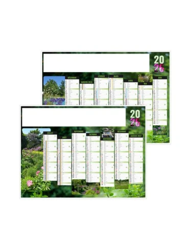 JARDINS 2026 - MIDI 430 x 335 mm - LEGER 400G - SANS MARQUAGE - 1 TROU EN TETE