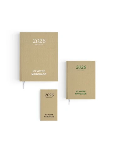 AGENDA EMBOITE KRAFT 2026 - MINI 90 x 165 mm - SANS MARQUAGE