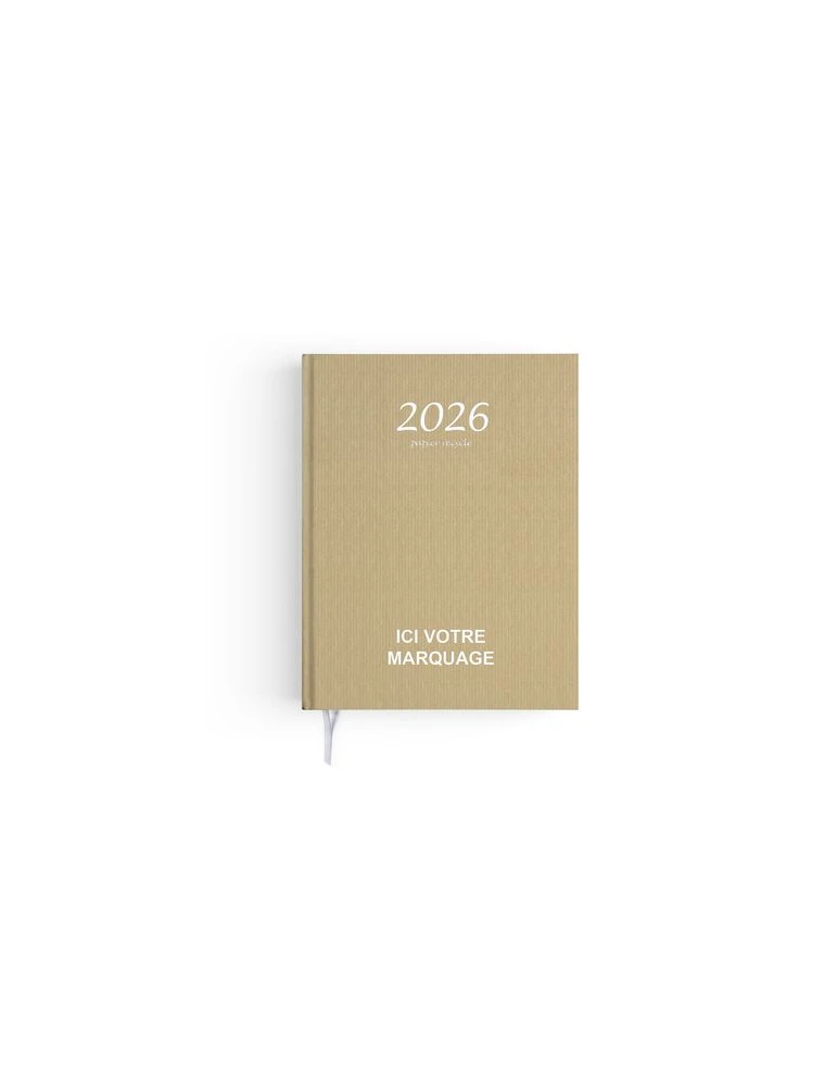 AGENDA EMBOITE KRAFT 2026 - MINI 90 x 165 mm - SANS MARQUAGE