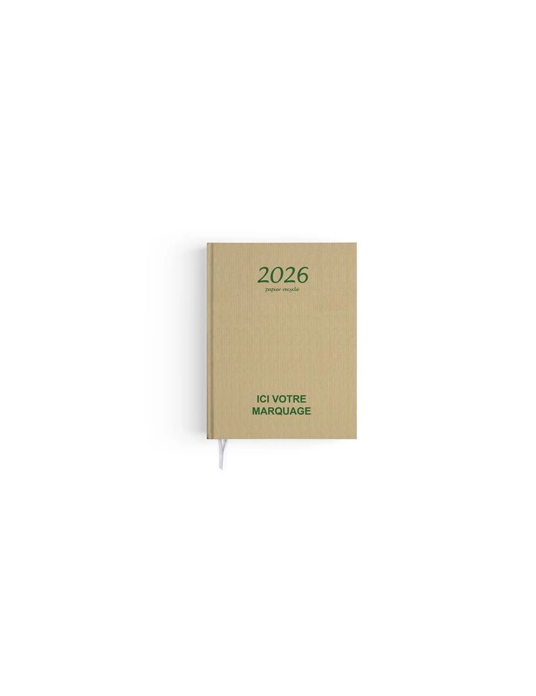 AGENDA EMBOITE KRAFT 2026 - MINI 90 x 165 mm - SANS MARQUAGE
