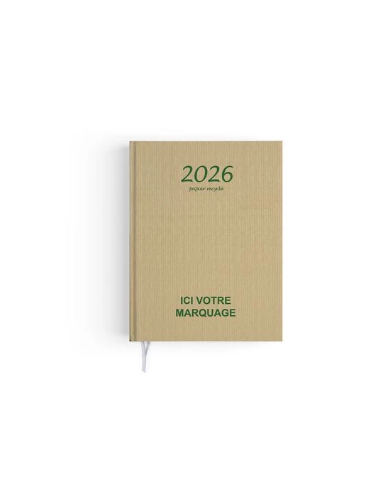 AGENDA EMBOITE KRAFT 2026 - MINI 90 x 165 mm - SANS MARQUAGE