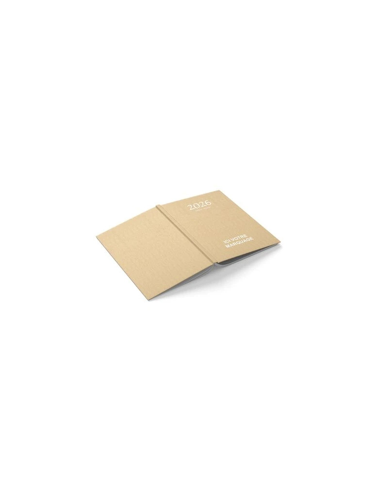 AGENDA EMBOITE KRAFT 2026 - MINI 90 x 165 mm - SANS MARQUAGE