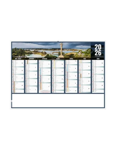 LIBERTE BRETAGNE 2026 - MIDI 430 x 335 mm - LEGER 400G - SANS MARQUAGE - 1 TROU EN TETE 2
