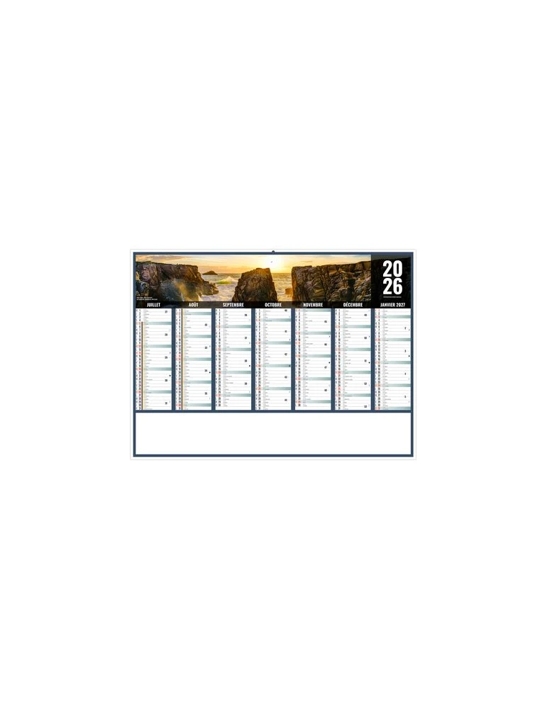 LIBERTE BRETAGNE 2026 - MIDI 430 x 335 mm - LEGER 400G - SANS MARQUAGE - 1 TROU EN TETE personnalisation rapide en France