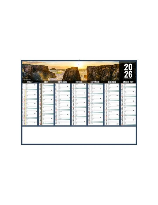 LIBERTE BRETAGNE 2026 - MIDI 430 x 335 mm - LEGER 400G - SANS MARQUAGE - 1 TROU EN TETE personnalisation rapide en France