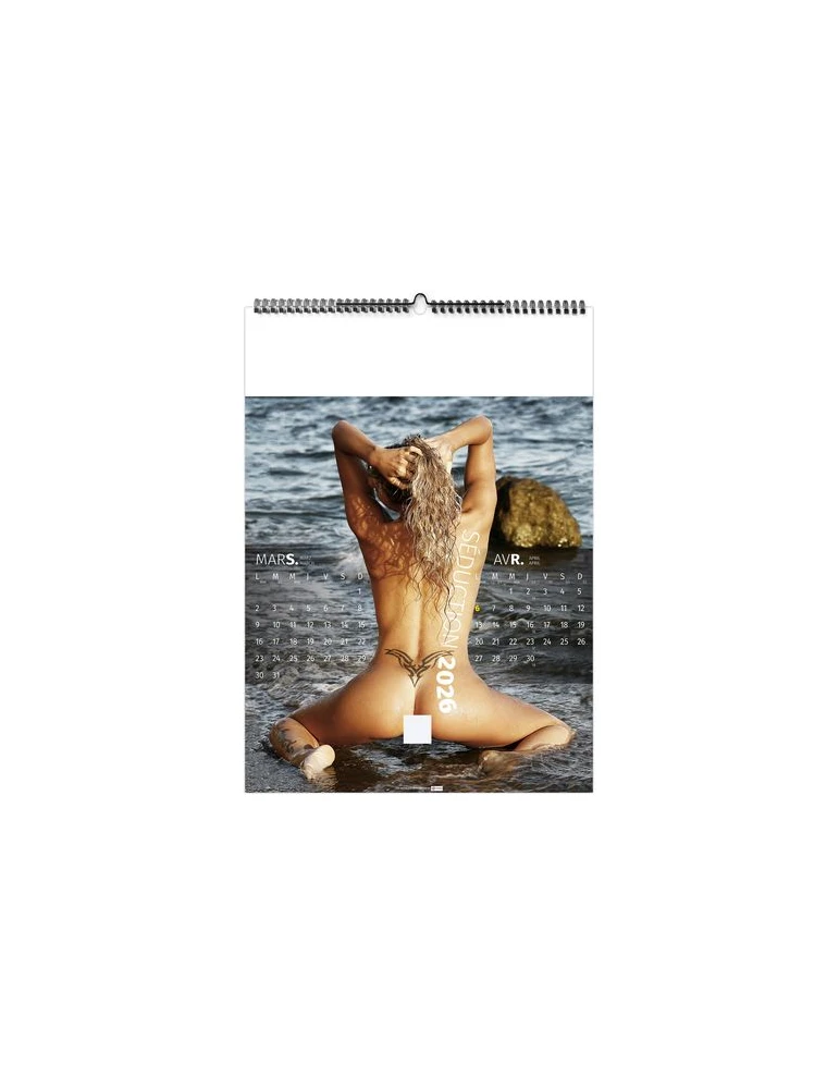 SÉDUCTION 2026 - 6 FEUILLETS - RELIURE BAGUETTE - SANS MARQUAGE nombre de pages : 14 pages cadeau collaborateur premium