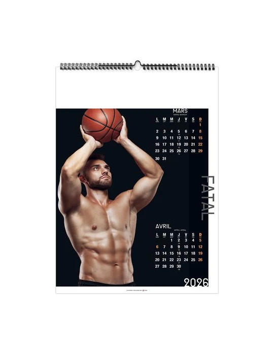 FATAL 2026 - 6 FEUILLETS - RELIURE BAGUETTE - SANS MARQUAGE nombre de pages : 12 pages cadeau collaborateur premium