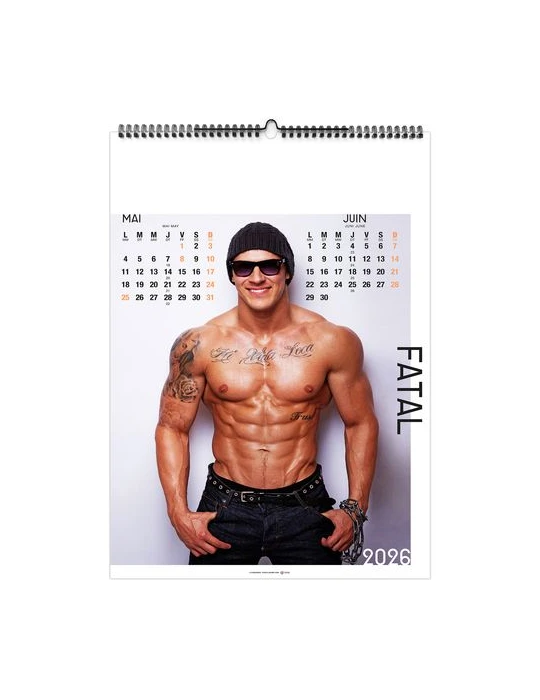 FATAL 2026 - 6 FEUILLETS - RELIURE BAGUETTE - SANS MARQUAGE nombre de pages : 12 pages goodies entreprise design