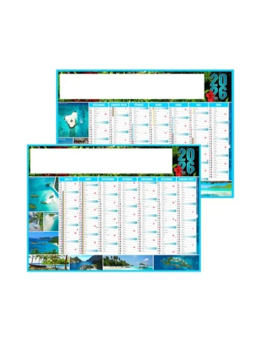 EXOTIC 2026 - MIDI 430 x 335 mm - LEGER 400G - SANS MARQUAGE - 1 TROU EN TETE