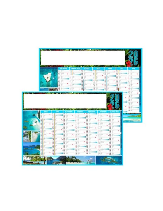 EXOTIC 2026 - MIDI 430 x 335 mm - LEGER 400G - SANS MARQUAGE - 1 TROU EN TETE