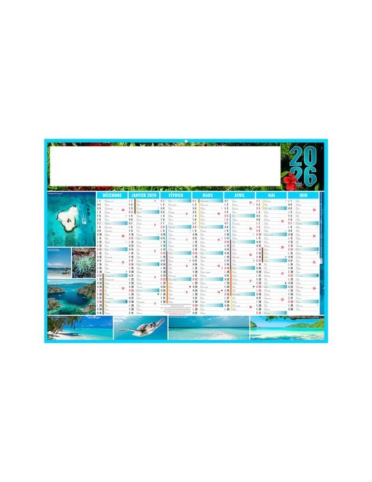 EXOTIC 2026 - MIDI 430 x 335 mm - LEGER 400G - SANS MARQUAGE - 1 TROU EN TETE