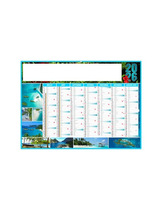 EXOTIC 2026 - MIDI 430 x 335 mm - LEGER 400G - SANS MARQUAGE - 1 TROU EN TETE