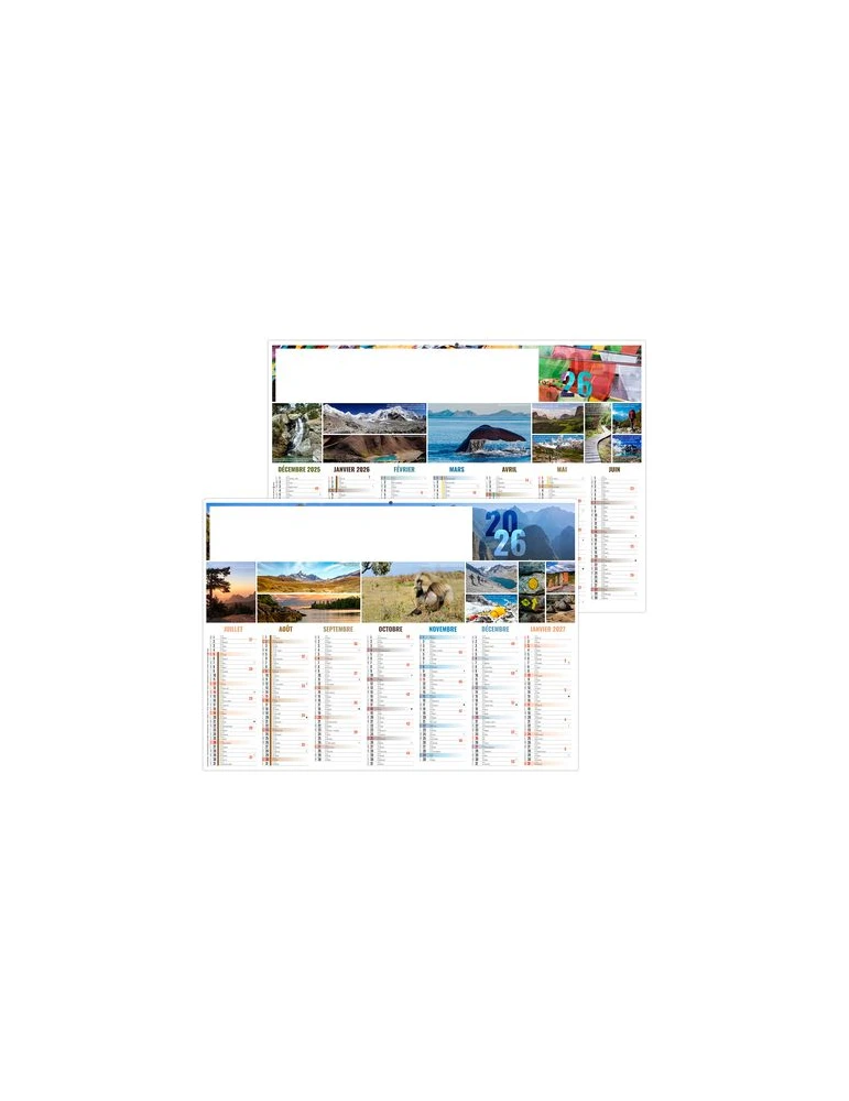 BARNABE 2026 - MIDI 430 x 335 mm - LEGER 400G - SANS MARQUAGE - 1 TROU EN TETE