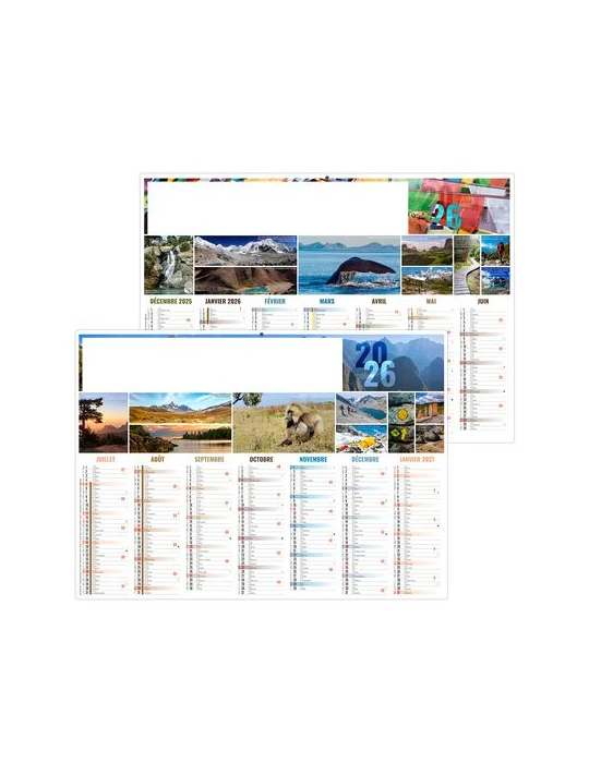 BARNABE 2026 - MIDI 430 x 335 mm - LEGER 400G - SANS MARQUAGE - 1 TROU EN TETE