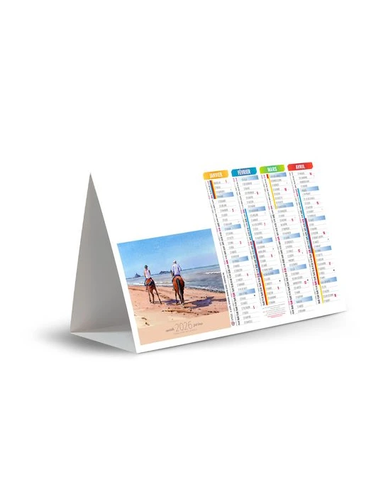 CHEVALET DE COMPTOIR - MOUILLAGE 2026 - QUADRI personnalisable avec votre logo