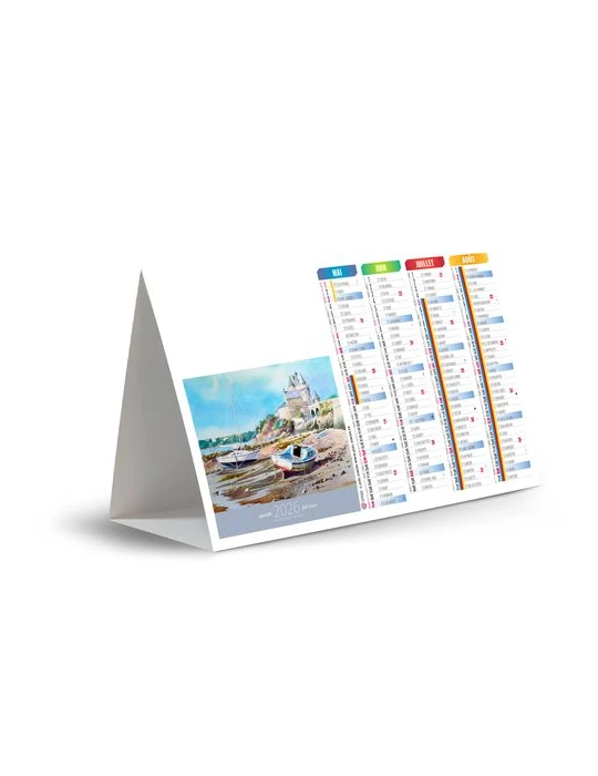 CHEVALET DE COMPTOIR - MOUILLAGE 2026 - QUADRI cadeau entreprise pas cher