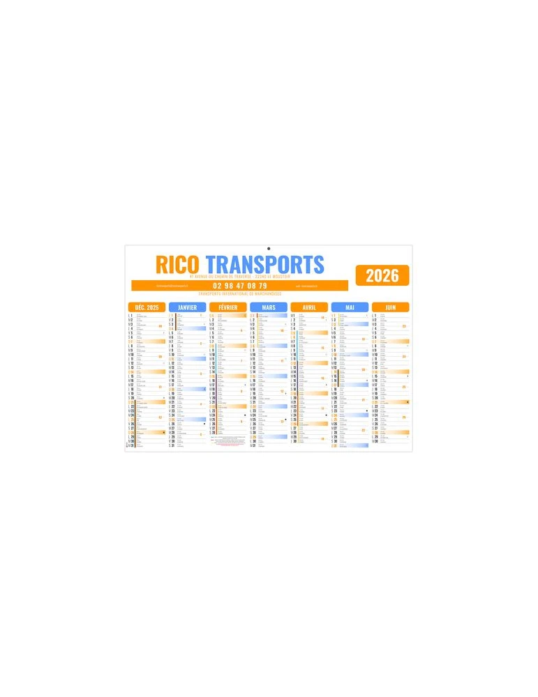 GAMECO COULEURS 2026 - MICRO 210 x 155 mm - LEGER 400G - MARQUAGE QUADRI - PAS DE TROU personnalisable avec votre logo