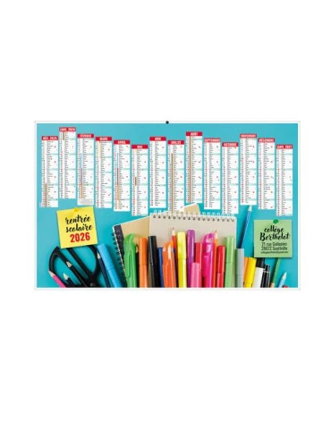 CALENDRIERS BANCAIRES CREATION 2026 - MIDI 430 x 335 mm - LEGER 400G - IMPRESSION RECTO SEUL - 1 TROU EN TETE 2