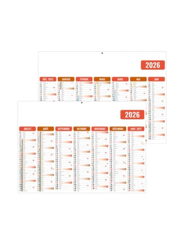 GAMECO ROUGE 2026 - MIDI 430 x 335 mm - LEGER 400G - SANS MARQUAGE - 1 TROU EN TETE