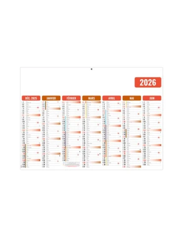 GAMECO ROUGE 2026 - MIDI 430 x 335 mm - LEGER 400G - SANS MARQUAGE - 1 TROU EN TETE 2
