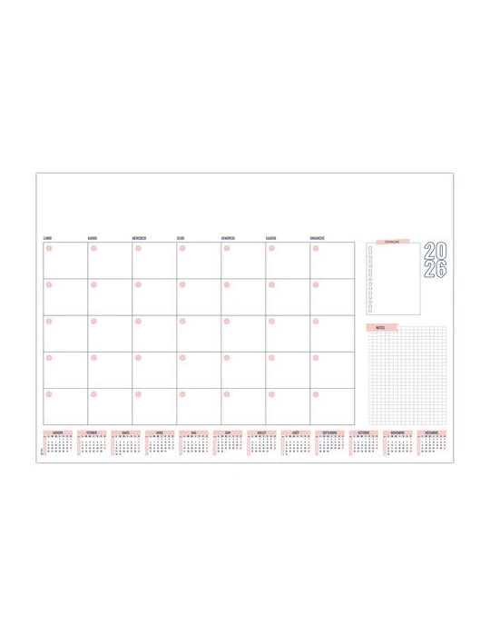 SM PLANNER 2026 - SM 500 x 350 mm - 25 FEUILLETS
