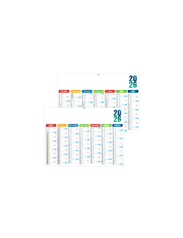 ARLEQUIN 2026 - MIDI 430 x 335 mm - LEGER 400G - SANS MARQUAGE - 1 TROU EN TETE
