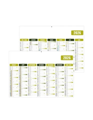 GAMECO VERT 2026 - MIDI 430 x 335 mm - LEGER 400G - SANS MARQUAGE - 1 TROU EN TETE