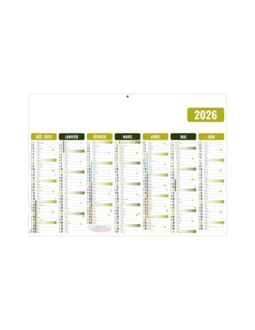 GAMECO VERT 2026 - MIDI 430 x 335 mm - LEGER 400G - SANS MARQUAGE - 1 TROU EN TETE 2