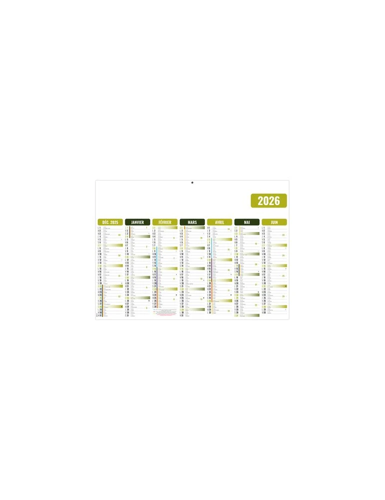 GAMECO VERT 2026 - MIDI 430 x 335 mm - LEGER 400G - SANS MARQUAGE - 1 TROU EN TETE livraison express 24h 48h