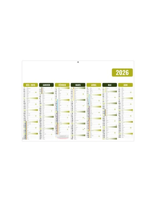 GAMECO VERT 2026 - MIDI 430 x 335 mm - LEGER 400G - SANS MARQUAGE - 1 TROU EN TETE livraison express 24h 48h