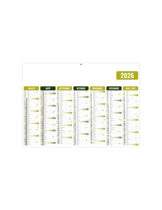 GAMECO VERT 2026 - MIDI 430 x 335 mm - LEGER 400G - SANS MARQUAGE - 1 TROU EN TETE personnalisation rapide en France