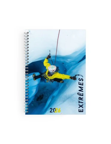 CARNET SPIRALE COUVERTURE SOUPLE - MAXI 210 x 297 mm - COUVERTURE 380g SATIMAT AVEC PELLICULAGE BRILLANT PAGE 1 ET 4 - BLOC DE 5