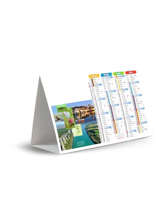 CHEVALET DE COMPTOIR - CHENAL 2026 - QUADRI personnalisable avec votre logo