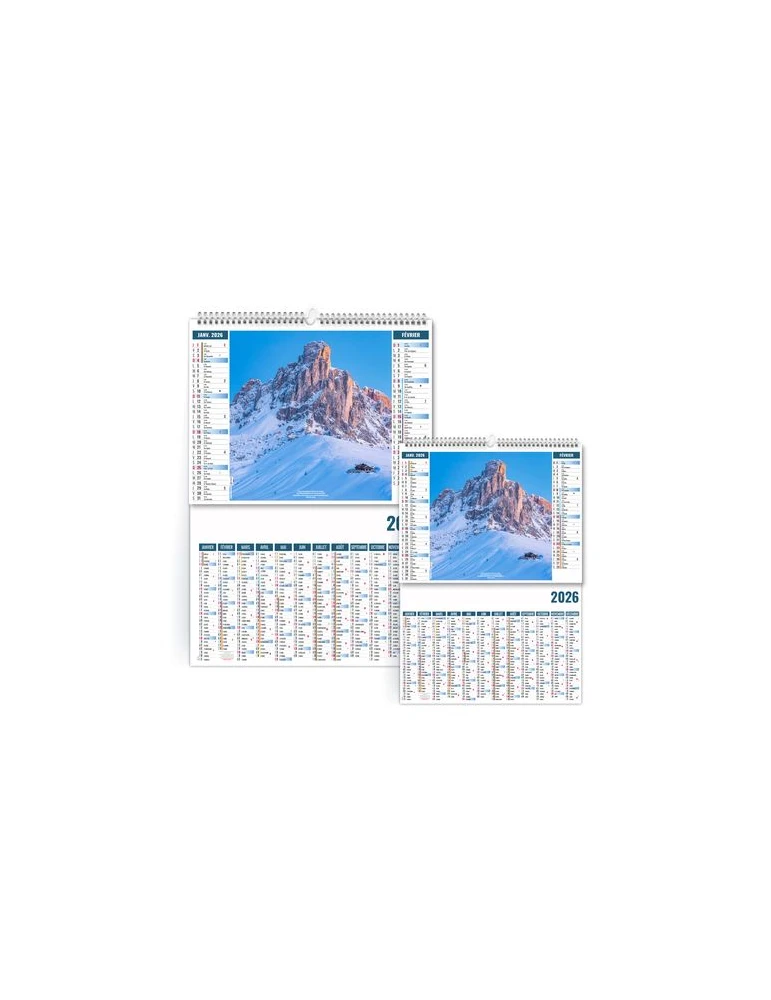 2EN1 - CALME 2026 - SMALL 330 x 470 mm - MARQUAGE 1 COULEUR