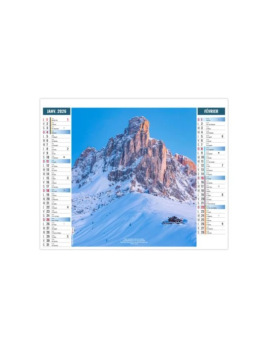 2EN1 - CALME 2026 - SMALL 330 x 470 mm - MARQUAGE 1 COULEUR