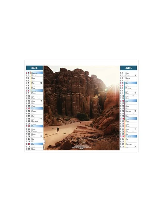 2EN1 - CALME 2026 - SMALL 330 x 470 mm - MARQUAGE 1 COULEUR