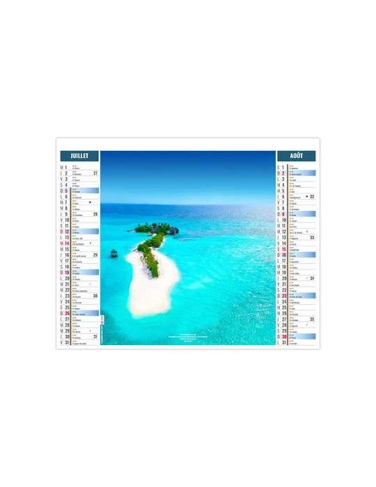 2EN1 - CALME 2026 - SMALL 330 x 470 mm - MARQUAGE 1 COULEUR