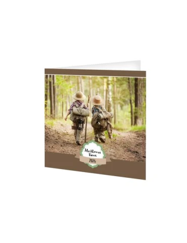 CARTE DE VOEUX - BAMBINS 2026  AVEC ENVELOPPE - SANS MARQUAGE