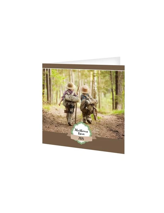 CARTE DE VOEUX - BAMBINS 2026  AVEC ENVELOPPE - SANS MARQUAGE