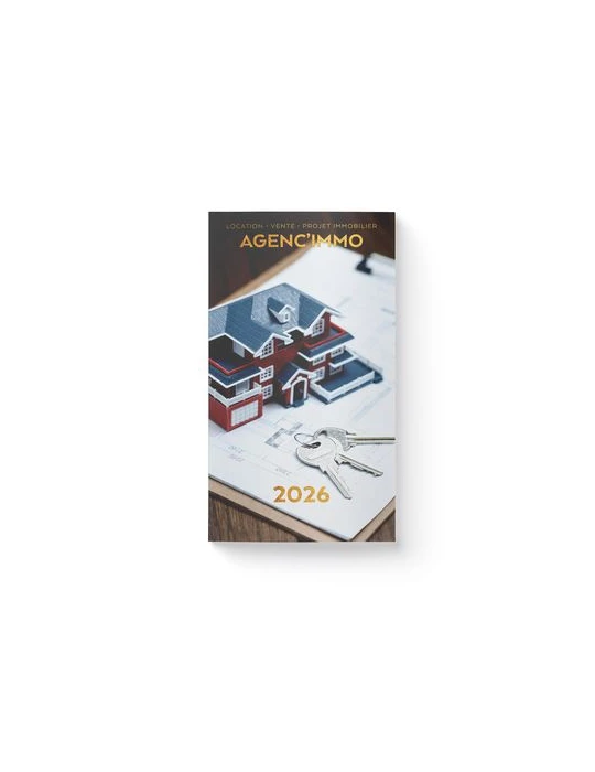 ECO POCHE CREATION 2026 - 95 x 165 mm - QUINZAINIER 64 PAGES - COUVERTURE 380g QUADRI PAGES 1 ET 4 - PELLICULAGE BRILLANT RECTO 