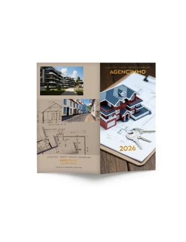 ECO POCHE CREATION 2026 - 95 x 165 mm - QUINZAINIER 64 PAGES - COUVERTURE 380g QUADRI PAGES 1 ET 4 - PELLICULAGE BRILLANT RECTO  2