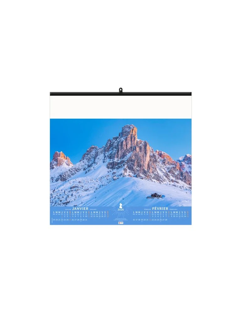 SEUL AU MONDE 2026 - SMALL 330 x 315 mm - 6 FEUILLETS - RELIURE BAGUETTE - MARQUAGE 1 COULEUR personnalisation rapide en France