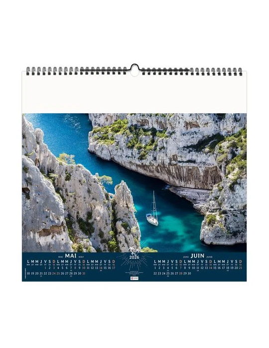 SEUL AU MONDE 2026 - SMALL 330 x 315 mm - 6 FEUILLETS - RELIURE BAGUETTE - MARQUAGE 1 COULEUR cadeau client original