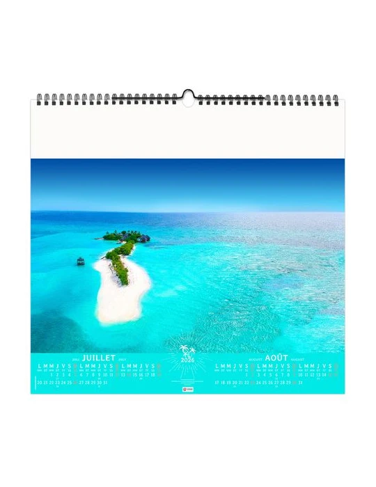 SEUL AU MONDE 2026 - SMALL 330 x 315 mm - 6 FEUILLETS - RELIURE BAGUETTE - MARQUAGE 1 COULEUR objet publicitaire robuste