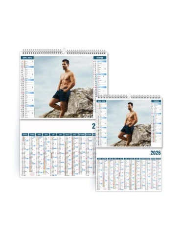 2EN1 - SENSUALITE 2026 - XXL 474 x 700 mm - MARQUAGE 1 COULEUR