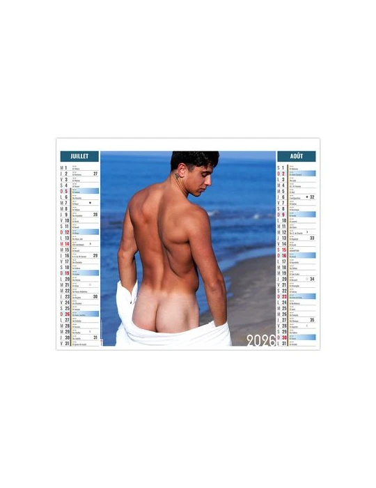 2EN1 - SENSUALITE 2026 - XXL 474 x 700 mm - MARQUAGE 1 COULEUR cadeau collaborateur premium