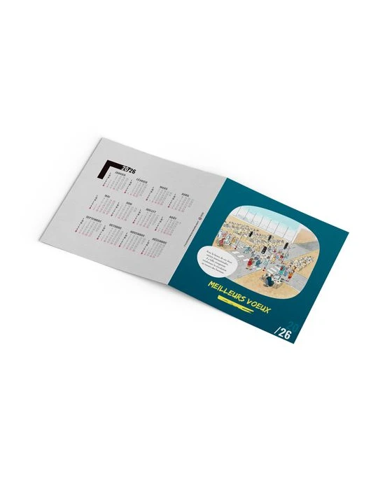 CARTE DE VOEUX - SOURIRE 2026  AVEC ENVELOPPE - SANS MARQUAGE